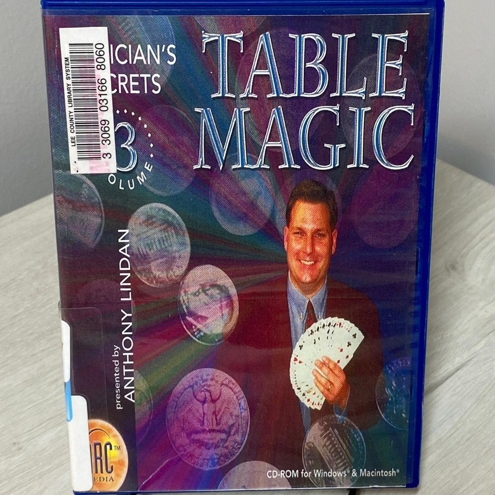 RARE Magician Secrets Vol 3 Table Magic CD-ROM Anthony Lindan Arc Media PC Mac